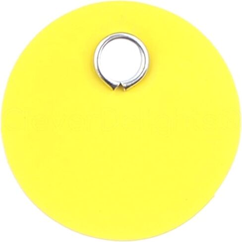 CleverDelights Red Plastic Tags - 1" Round - 100 Pack - Waterproof and Tear-Resistant in Saudi Arabia