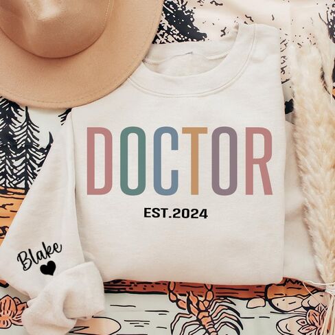Chillever Personalized Job Sweatshirt, Job Roles Sweatshirt, Graduation Gift Nurse, Doctor, Editor, Lawyer, Retired in Saudi Arabia