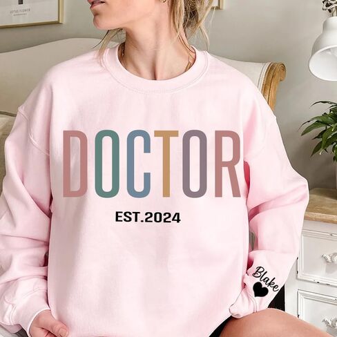 Chillever Personalized Job Sweatshirt, Job Roles Sweatshirt, Graduation Gift Nurse, Doctor, Editor, Lawyer, Retired in Saudi Arabia