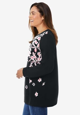 Woman Within Plus Size Printed Sweatshirt in Saudi Arabia