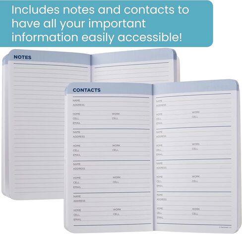 PlanAhead Pocket Planner 2024-2025 - 2 Year Pocket Calendar for Purse - 6.25"x3.75" Monthly Planner With Flexible Cover, Yearly Overview, & Notes Pages - No Color Selection Available, Chosen Randomly in Saudi Arabia