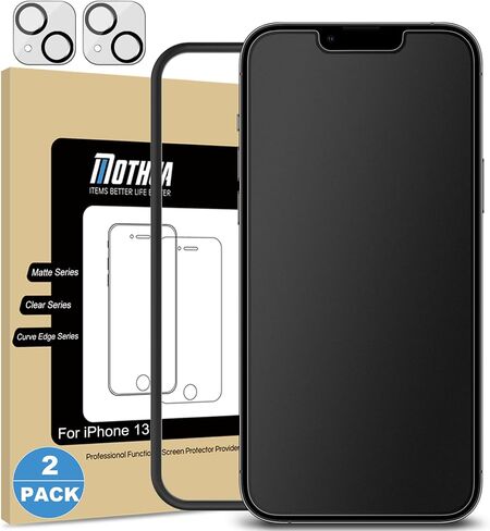 Mothca 2 Pack Matte Glass Screen Protector for iPhone 16 Plus [6.7 inch] + 2 Pack Camera Lens Protector, Anti-Glare & Anti-Fingerprint Case Friendly Tempered Glass Film, Bubble Free, Smooth as Silk in Kuwait