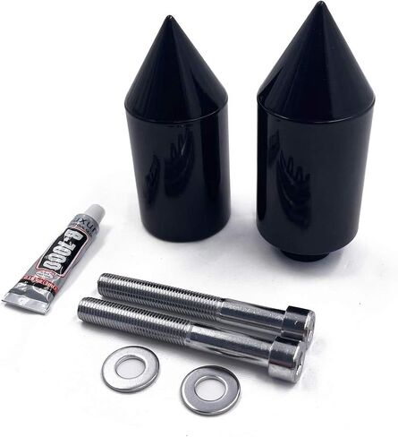 HTTMT- Chrome (Left & Right Sides) Aluminum Spike Frame Sliders Crash Protectors Compatible With CBR 929 954 RR 2000-2003 [P/N: MT290-036-CD] in Saudi Arabia
