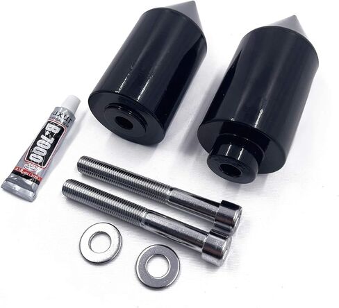 HTTMT- Chrome (Left & Right Sides) Aluminum Spike Frame Sliders Crash Protectors Compatible With CBR 929 954 RR 2000-2003 [P/N: MT290-036-CD] in Saudi Arabia