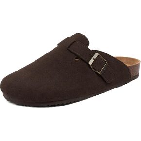 نساء Nautica Mens يسد البغال نباتي من جلد الغزال الصنادل بوكيل بوكيل راحة أحذية البطاطا مع دعم القوس (فرو فو/ناعم) in Saudi Arabia