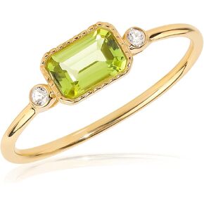 yotreasis 14k خاتم الذهب الأصفر مع السماء الأزرق topaz ، جمشت ، لندن بلو توباز وبيريدوت | خاتم الأحجار الكريمة اللذيذة للنساء | متاح في الحجم 6-10 in Kuwait