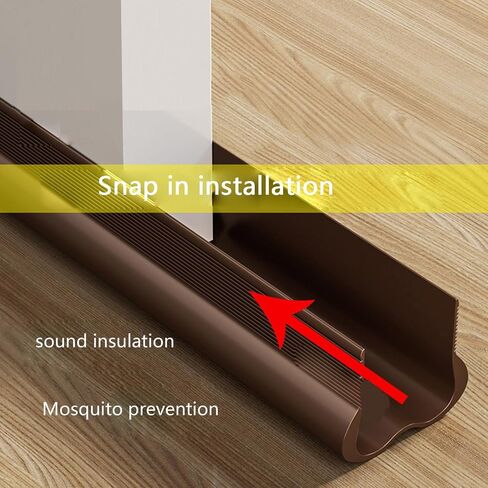Muloo Soundproof Door Draft Stopper PVC Seal Strips Efficiency Door Bottom Sealing Strips for Noise Reduction & Insulation in Saudi Arabia
