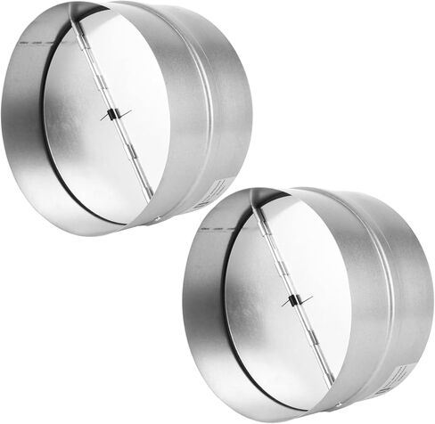 2PCS 6 Inch Backdraft Damper, One-Way Airflow Duct Damper, Duct Draft Stopper for ACS, Exhaust Fans, Extractors in Saudi Arabia