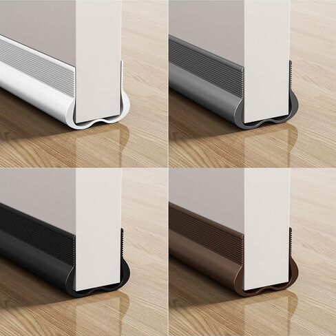Muloo Soundproof Door Draft Stopper PVC Seal Strips Efficiency Door Bottom Sealing Strips for Noise Reduction & Insulation in Saudi Arabia