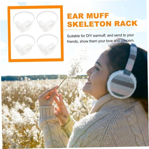 4Pcs DIY Warm Earmuff Frame Kit for Crafting Custom Ear Warmers Durable Skeleton Rack for Earmuff Making for Winter Projects in Saudi Arabia