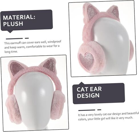 Lovely Cat Ear Earmuffs for Plush Ear Warmers Cozy Winter Ear Cover for Outdoor Activities Skin Friendly and Compact for in Saudi Arabia