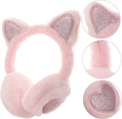 Lovely Cat Ear Earmuffs for Plush Ear Warmers Cozy Winter Ear Cover for Outdoor Activities Skin Friendly and Compact for in Saudi Arabia