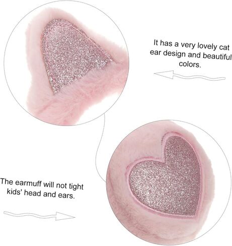 Lovely Cat Ear Earmuffs for Plush Ear Warmers Cozy Winter Ear Cover for Outdoor Activities Skin Friendly and Compact for in Saudi Arabia