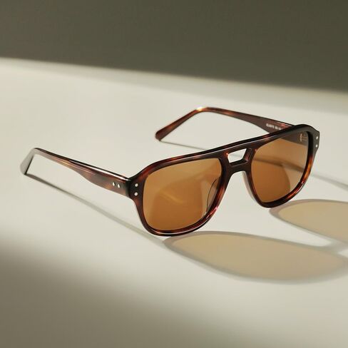 Retro Aviator Sunglasses for Men Women,Trendy Rectangle Womens Mens Polarized Shades Sun Glasses in Kuwait