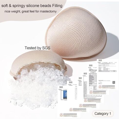 Breast Prosthesis Breast Form premium breathable silicone bead for Post-Mastectomy pockets bra-daily & swim use in Saudi Arabia