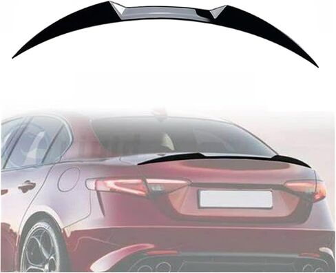 Compatible For Alfa Romeo Giulia 2015-2023 ABS Car Tail Wings Spoiler Fixed Automobile Flow Deflector Protective Modificatio(Glossy Black) in Saudi Arabia