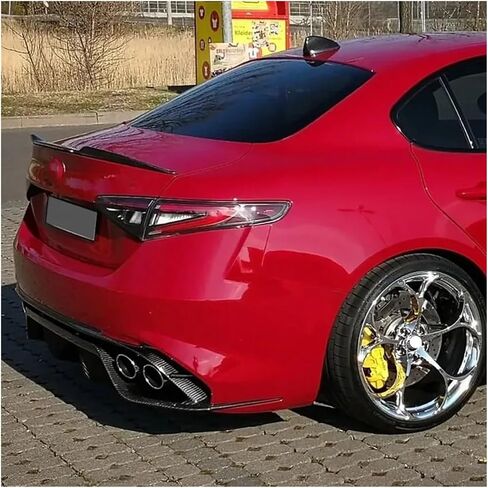 Compatible For Alfa Romeo Giulia 2015-2023 ABS Car Tail Wings Spoiler Fixed Automobile Flow Deflector Protective Modificatio(Glossy Black) in Saudi Arabia
