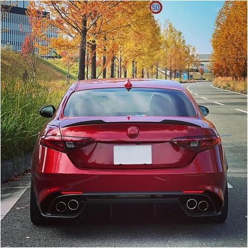 Compatible For Alfa Romeo Giulia 2015-2023 ABS Car Tail Wings Spoiler Fixed Automobile Flow Deflector Protective Modificatio(Glossy Black) in Saudi Arabia