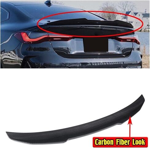 G22 PSM/M4 CAR CAR SPOILER SPOILER WING TRUNK TRANK TRUNT SPOILER LID متوافق مع BMW 4 Series G22 430i G82 M4 2021-2022 المفسد الجناح الخلفي (M4 Black Black) in Kuwait