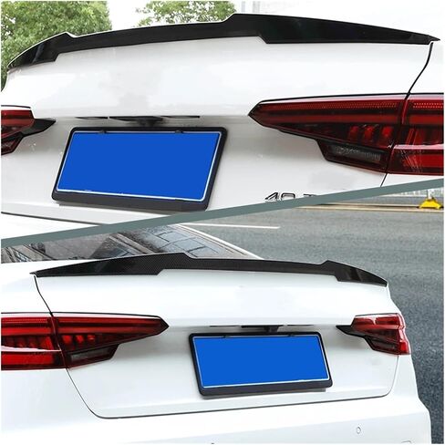 الأسود/الكربون مظهر المفسد الخلفي جناح الشفاه الخلفية المفسد الجذع الشفاه الشفة الشفة الشفة Audi A4 B9 S4 S-Line 2017-2020 (Black Black) in Kuwait