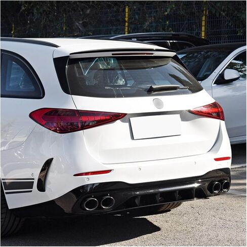 مفسد سقف خلفي متوافق مع مرسيدس C-Class S206 Wagon/Travel Edition Estate Hatchback AMG 2022-2024 Tail Wing Trunk Boot Lip (Gloss Black) in Saudi Arabia