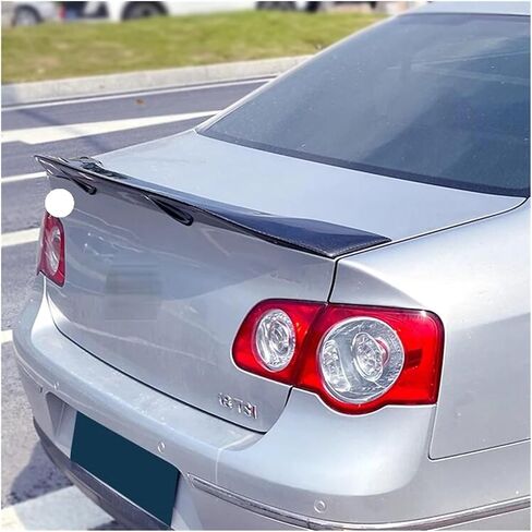 Compatible For Volkswagen Passat B6 2005-2010 Spoiler Carbon Fiber Auto Rear Trunk Wing Type R Ducktail Lip Accessories(Unpainted) in Saudi Arabia