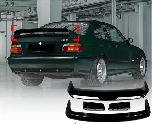متوافق مع BMW 3 Series E36 Saloon & Coupe & E36 M3 1991 1992 1993 1994 1995 1996 1997 1998 1999 GT SPOILER SPOILER REAL TRUNK Part (NO PAND) in Kuwait