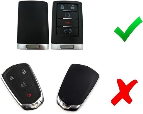 iJDMTOY Black Soft Silicone Smart Key Fob Cover Case, Compatible with Cadillac Escalade ATS CTS DTS XTS SRX, Compatible with Chevy C7 Corvette, etc in Saudi Arabia