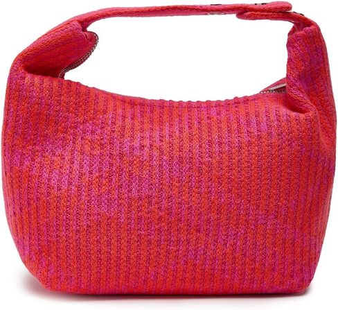 Grafton Plaid Sweater Knit Bag - Orange + Fuchsia in Saudi Arabia