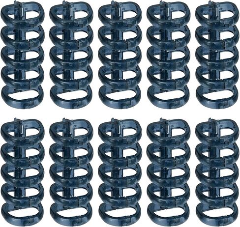 PATIKIL 5-Ring Binding Rings, 1.61"x 0.59" 10 Pack Plastic Round Loose-Leaf Rings Comb Folio Binder for Notebook Album and Office Supplies, Black in Saudi Arabia