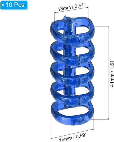 PATIKIL 5-Ring Binding Rings, 1.61"x 0.59" 10 Pack Plastic Round Loose-Leaf Rings Comb Folio Binder for Notebook Album and Office Supplies, Black in Saudi Arabia