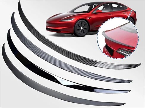 المفسد الجذع الخلفي متوافق مع Tesla Model 3 Model Y 2017-2023 متوافق مع الطراز 3 Highland 2024 ألياف الكربون ABS ABS الإكسسوارات الخارجية (New3 Black P) in Kuwait