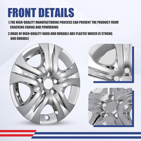 تغطية عجلة Hubcaps 17 بوصة من أجل تويوتا RAV4 2013 2014 2015 2015 2017 2018 ، R17 Wheel Rims Cover Cover Caps Snap على السيارة ، مواد ABS ، مجموعة من 4 ، Silver & Black Lacquer in Kuwait