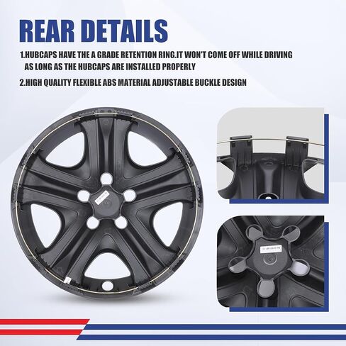 تغطية عجلة Hubcaps 17 بوصة من أجل تويوتا RAV4 2013 2014 2015 2015 2017 2018 ، R17 Wheel Rims Cover Cover Caps Snap على السيارة ، مواد ABS ، مجموعة من 4 ، Silver & Black Lacquer in Kuwait