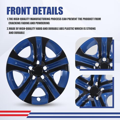 تغطية عجلة Hubcaps 17 بوصة من أجل تويوتا RAV4 2013 2014 2015 2015 2017 2018 ، R17 Wheel Rims Cover Cover Caps Snap على السيارة ، مواد ABS ، مجموعة من 4 ، Silver & Black Lacquer in Kuwait