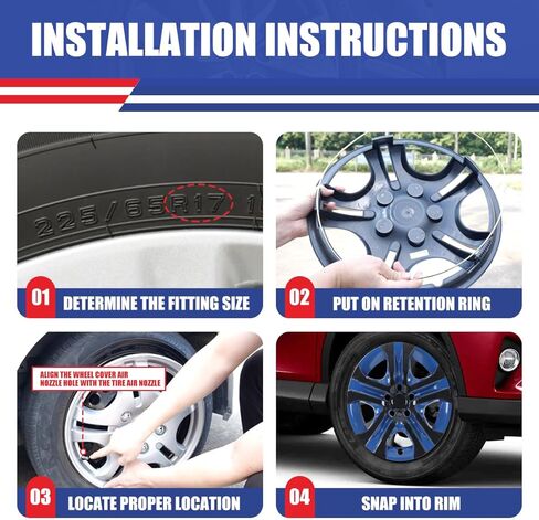 تغطية عجلة Hubcaps 17 بوصة من أجل تويوتا RAV4 2013 2014 2015 2015 2017 2018 ، R17 Wheel Rims Cover Cover Caps Snap على السيارة ، مواد ABS ، مجموعة من 4 ، Silver & Black Lacquer in Kuwait