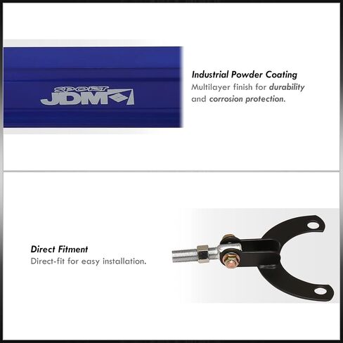 AJP Distributors JDM Sports SPORTER الخلفي العلوي من الألومنيوم هيكل الدعم الدعم لدعم Stabilizer Tower Tie Bar ARM ROD ROD Blue متوافق/بديل لـ Mirage 1998 1998 1999 2000 2001 97 98 99 00 01 in Kuwait