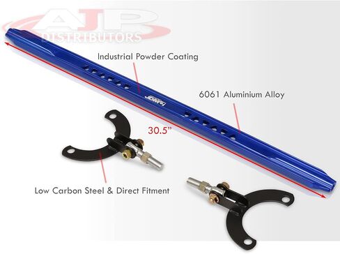 AJP Distributors JDM Sports SPORTER الخلفي العلوي من الألومنيوم هيكل الدعم الدعم لدعم Stabilizer Tower Tie Bar ARM ROD ROD Blue متوافق/بديل لـ Mirage 1998 1998 1999 2000 2001 97 98 99 00 01 in Kuwait