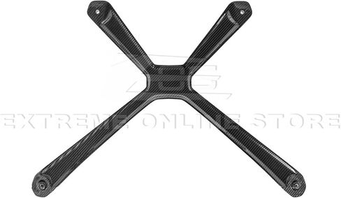 Replacement For 2020-Present Chevrolet Corvette C8 Coupe Models | GM Factory Style Dry Pre-Preg Carbon Fiber Rear Engine Bay X-Brace Struct Bar Without Jake Skull Logo (Black Carbon Fiber W/OUT Logo) in Saudi Arabia
