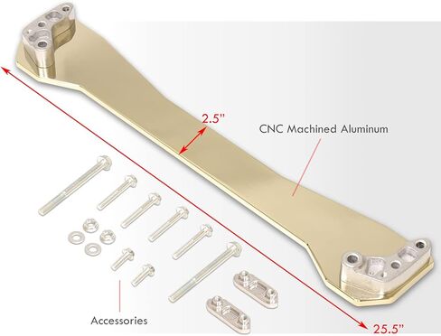 AJP Distributors JDM Rear Lower Subframe Brace Support Tie Bar Aluminum Suspension Chassis Sway Control Arm Neo Chrome Compatible/Replacement For Civic EJ EK EM 1996 1997 1998 1999 2000 96 97 98 99 00 in Kuwait