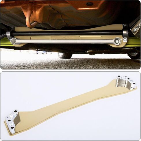 AJP Distributors JDM Rear Lower Subframe Brace Support Tie Bar Aluminum Suspension Chassis Sway Control Arm Neo Chrome Compatible/Replacement For Civic EJ EK EM 1996 1997 1998 1999 2000 96 97 98 99 00 in Kuwait