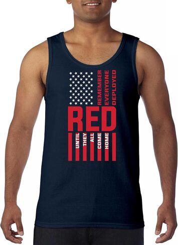 تذكر أن كل شخص قام بتشغيل Tank Top حتى يعودوا جميعًا إلى المنزل الأحمر الجمعة العسكرية للرجال الأمريكيين الأمريكيين in Kuwait