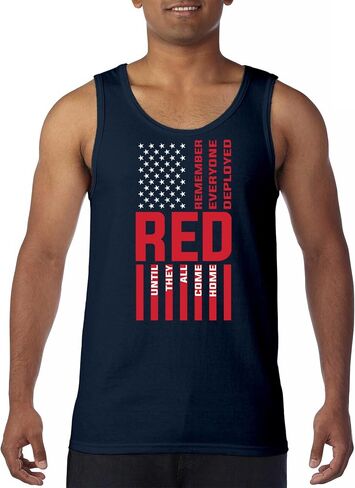 تذكر أن كل شخص قام بتشغيل Tank Top حتى يعودوا جميعًا إلى المنزل الأحمر الجمعة العسكرية للرجال الأمريكيين الأمريكيين in Kuwait