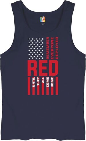 تذكر أن كل شخص قام بتشغيل Tank Top حتى يعودوا جميعًا إلى المنزل الأحمر الجمعة العسكرية للرجال الأمريكيين الأمريكيين in Kuwait