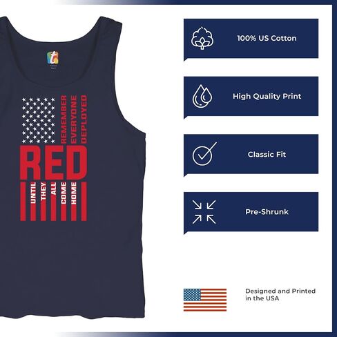تذكر أن كل شخص قام بتشغيل Tank Top حتى يعودوا جميعًا إلى المنزل الأحمر الجمعة العسكرية للرجال الأمريكيين الأمريكيين in Kuwait