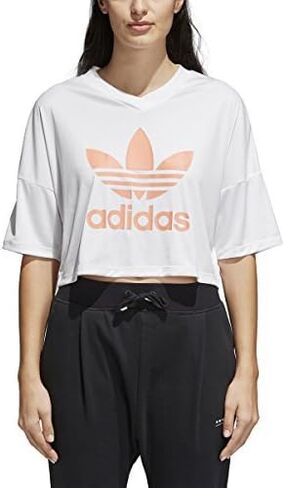 أديداس النسائية النسائية Trefoil Tee (M) أبيض in Saudi Arabia