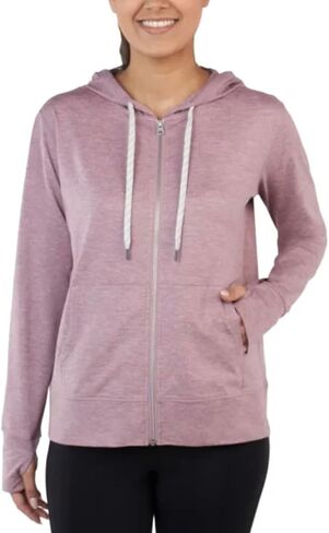 Kirkland Signature Wicking Wicking Lightweight Full zip stacked with thumbholes in Kuwait