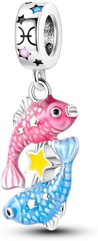 Pandach 12 Zodiac Sign Sign District Charms 925 Sterling Silver Birthstone Charms تناسب هدايا سوار سحر النساء in Kuwait