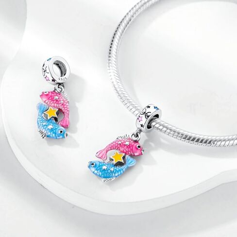 Pandach 12 Zodiac Sign Sign District Charms 925 Sterling Silver Birthstone Charms تناسب هدايا سوار سحر النساء in Kuwait