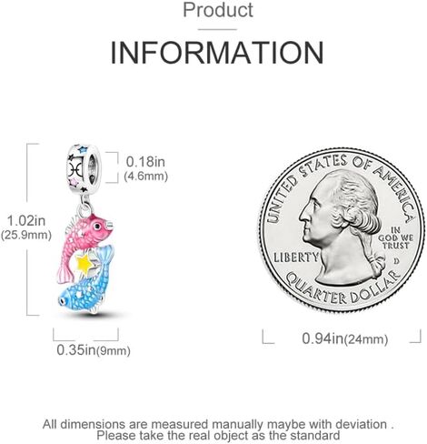 Pandach 12 Zodiac Sign Sign District Charms 925 Sterling Silver Birthstone Charms تناسب هدايا سوار سحر النساء in Kuwait